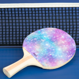Vacker Färgrik Glittrig Bakgrund Pingisracket