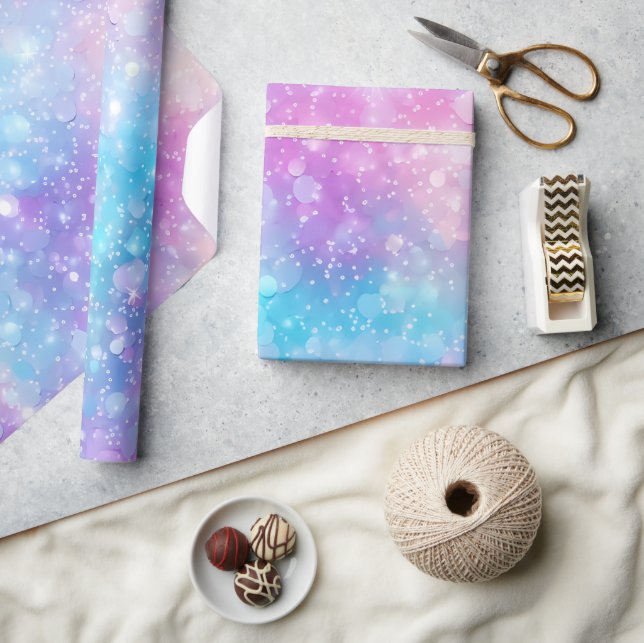 Vacker Färgrik Glittrig Bakgrund Presentpapper (Hantverk)