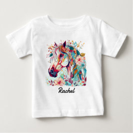 Vacker Färgrik Häst T Shirt