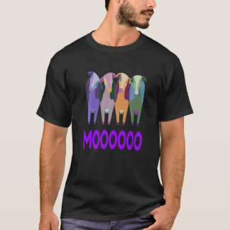 Vacker Färgrik Kor Går Moooooo Premium T Shirt