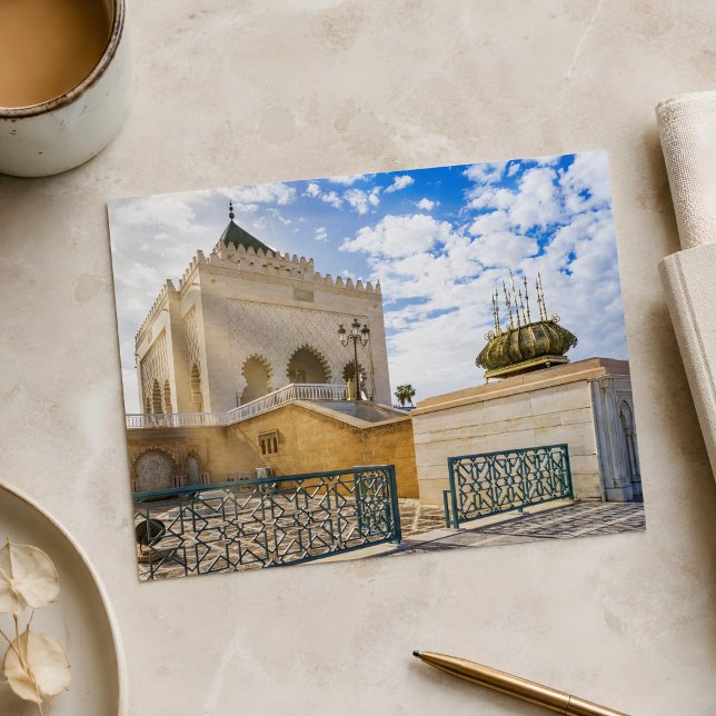 Vacker Färgrik Rabat-arkitektur Vykort (Morocco's Architecture Postcard )