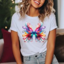 Vacker Färgrik Stiliserad Fjäril