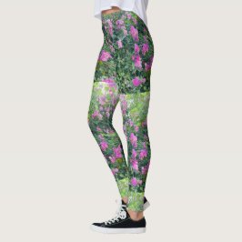 Vacker färgstark blomma leggings