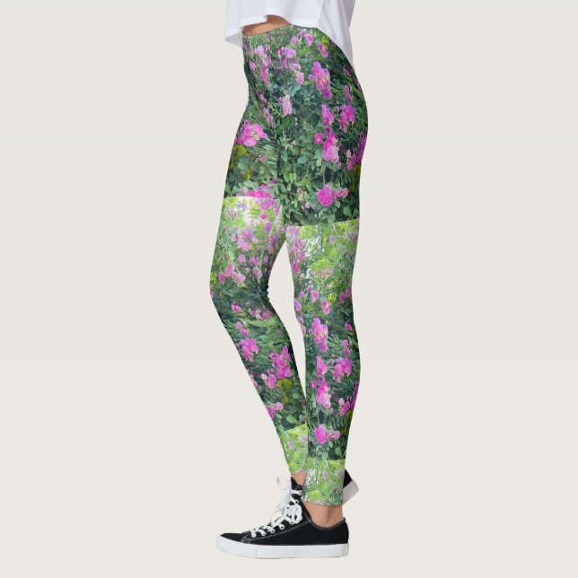 Vacker färgstark blomma leggings (Vänster)