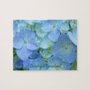 Vacker farmor! pussel Blå Hortensia Blommor