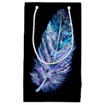 Vacker Feather Gift Bag - Välj Färg
