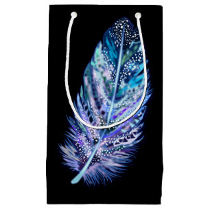 Vacker Feather Gift Bag - Välj Färg