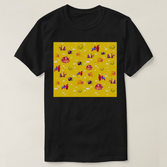 vacker fisk tapet t shirt (Design framsida)
