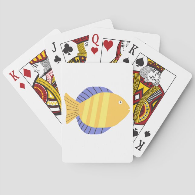 vacker fiskkonst casinokort (Baksidan)