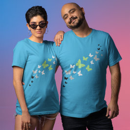 Vacker Fjäril Agender Stolthet T Shirt