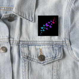 Vacker fjäril Androgynt Pride-design Knapp