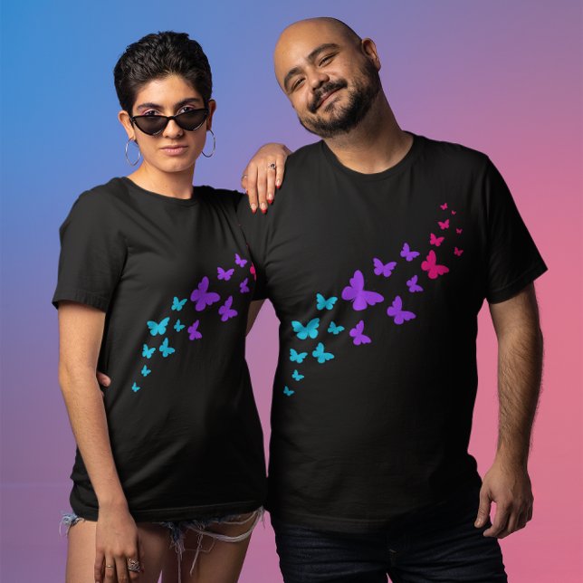 Vacker Fjäril Androgynt Stolthetsdesign T Shirt (Skapare uppladdad)