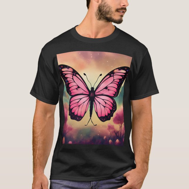 Vacker Fjäril Grafisk T-Shirt – Stilig Natur (Framsida)