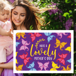 Vacker fjäril mors dag kort