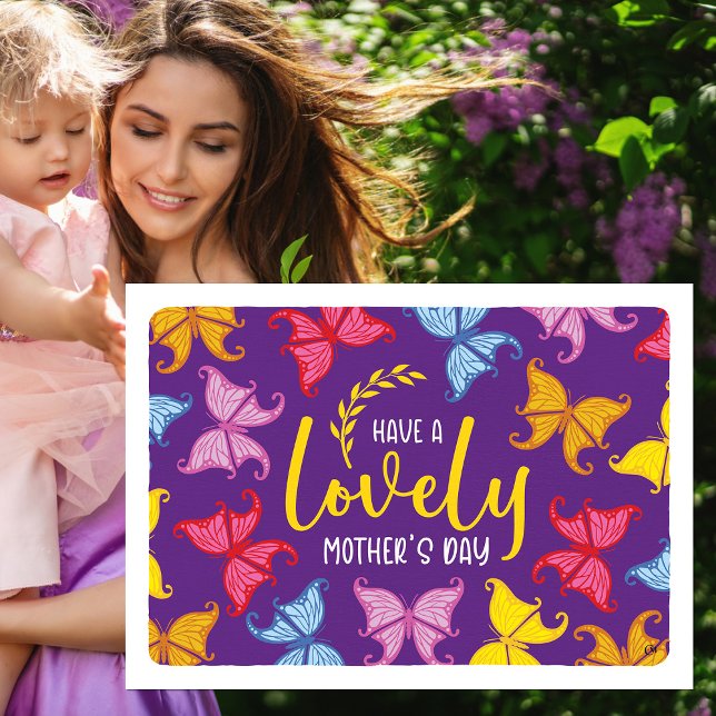 Vacker fjäril mors dag kort (Skapare uppladdad)