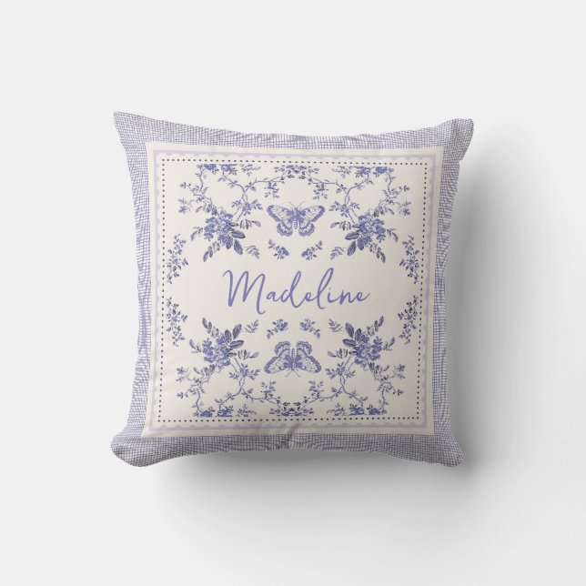 Vacker fjäril toile  kudde (Framsida)