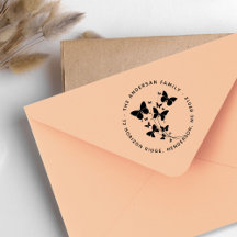 Vacker Fjärilar Familjenamn Returadress