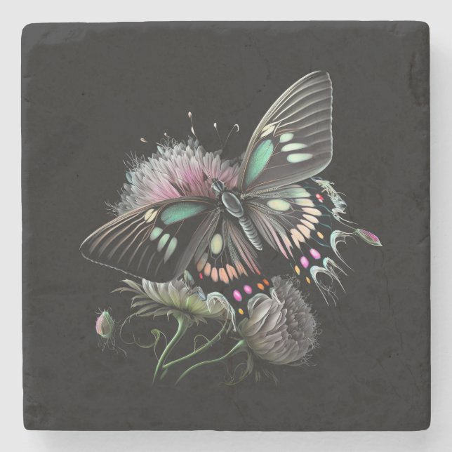 vacker fjärilblomma stenunderlägg (Framsidan)