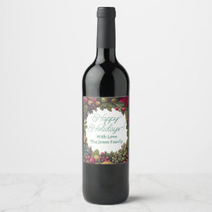 Vacker flaska för höstens vin vinflaska etikett