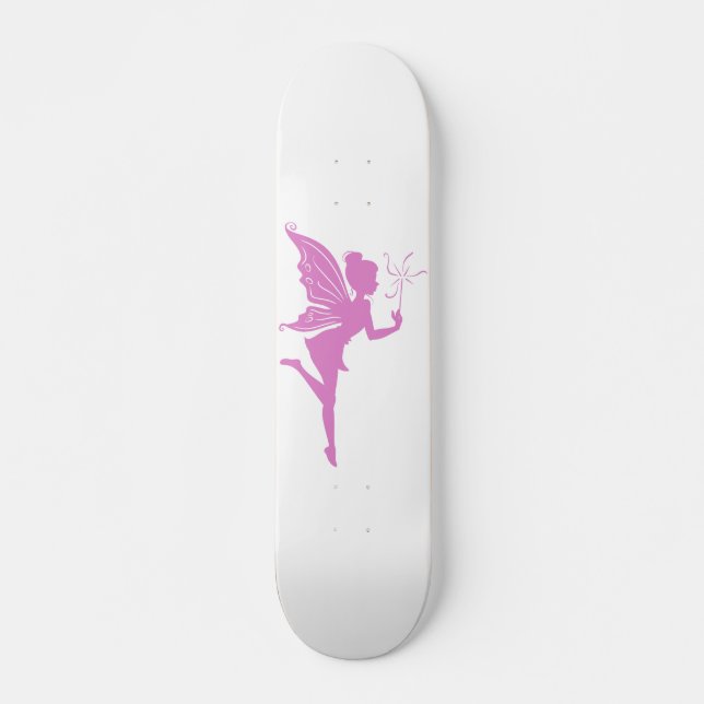 Vacker flicka fairy silhouette mini skateboard bräda 18,5 cm (Framsida)