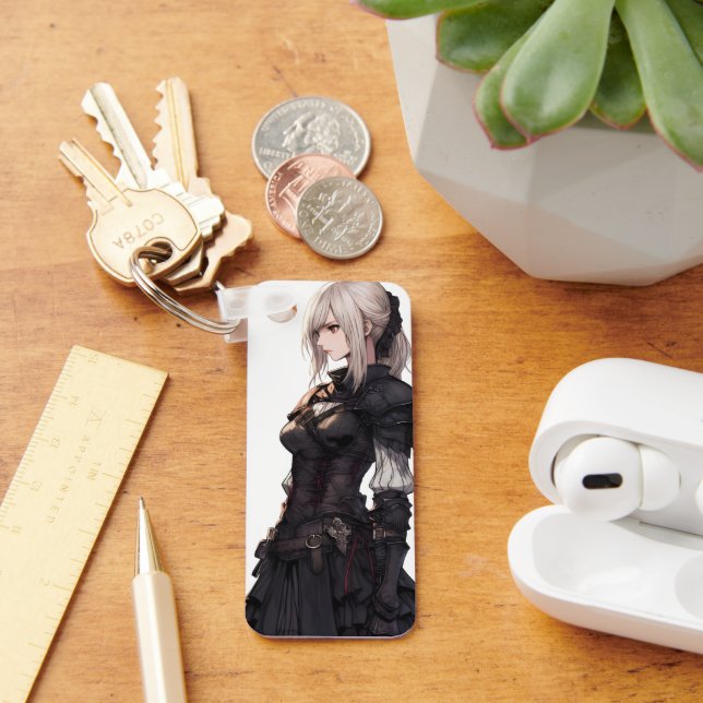 Vacker flicka fantasy anime nyckelring (Skrivbord)