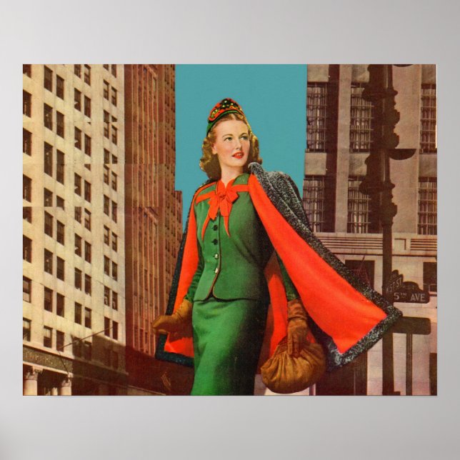 vacker flicka på 1940-talet poster (Framsidan)