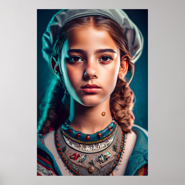 vacker flicka poster (Framsidan)