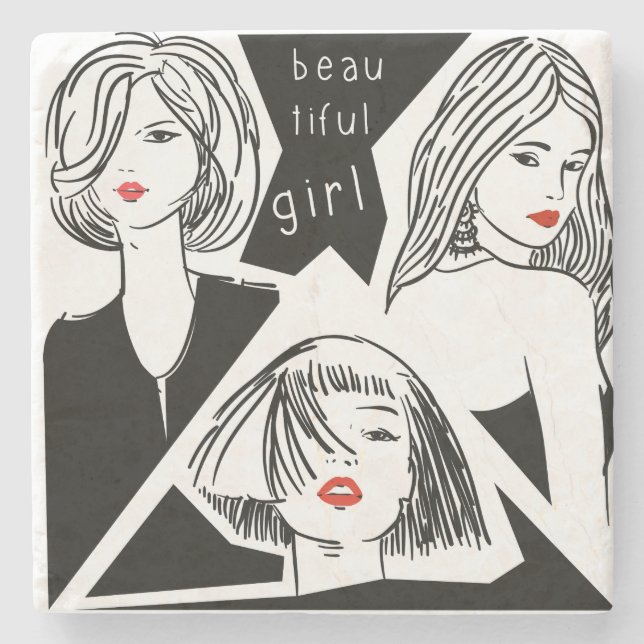 vacker flicka stenunderlägg (Framsidan)