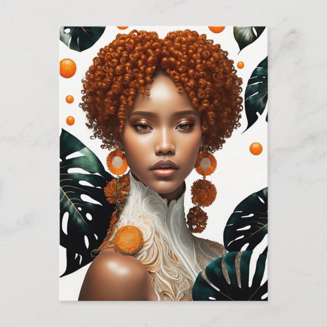 vacker flicka vykort (Framsida)