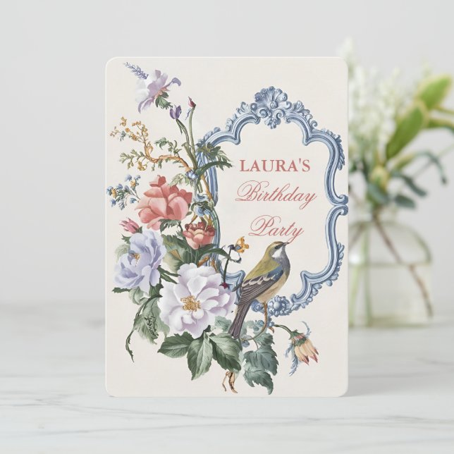 Vacker flora fauna konst  inbjudningar (Stående Fram)