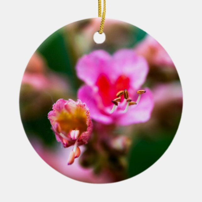 Vacker Flower Julgransprydnad Keramik (Framsidan)