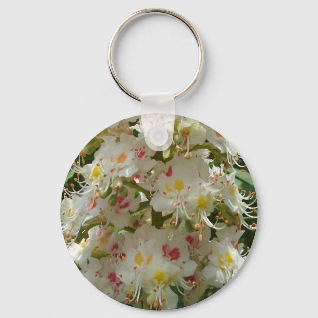 Vacker Flower Keychain Nyckelring (Framsida)