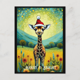 Vacker Flower Meadow Giraffe juljul Vykort