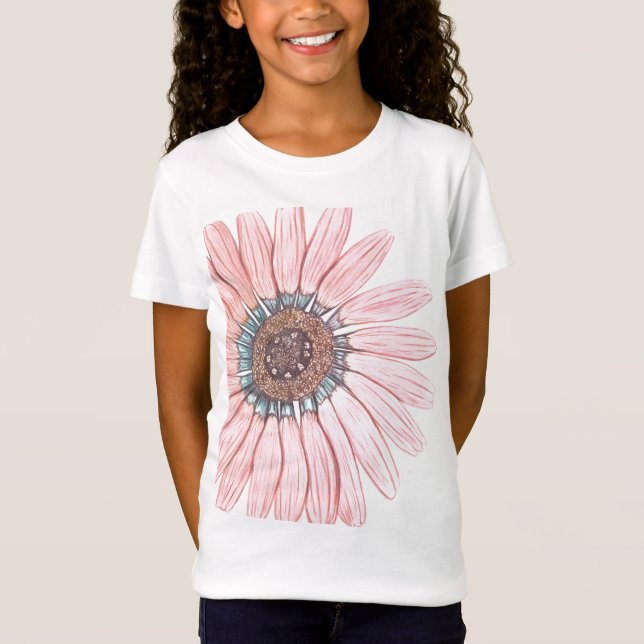 Vacker Flower T Shirt (Framsida)