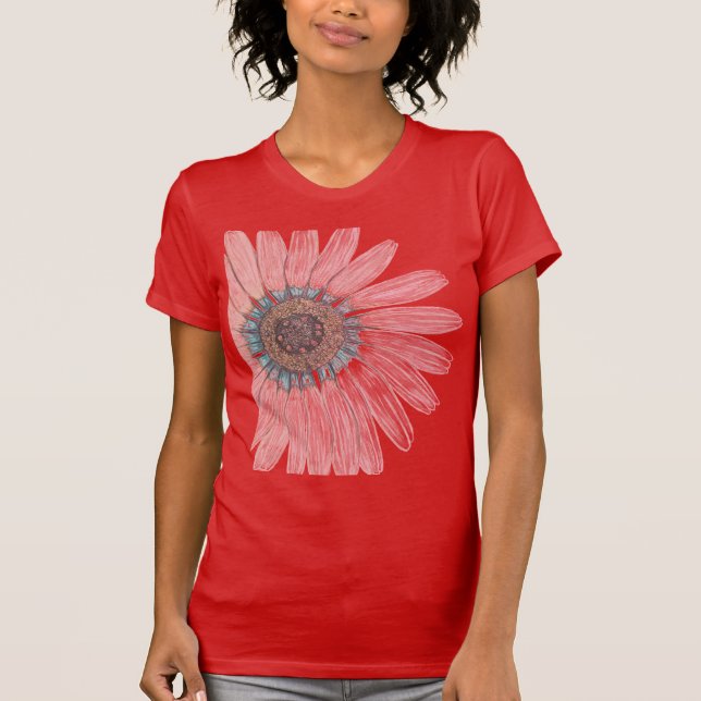 Vacker Flower T Shirt (Framsida)