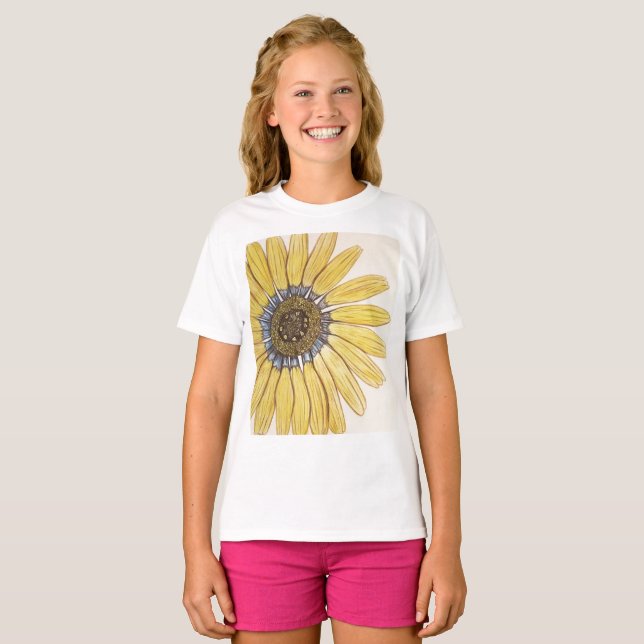 Vacker Flower T Shirt (Hel framsida)