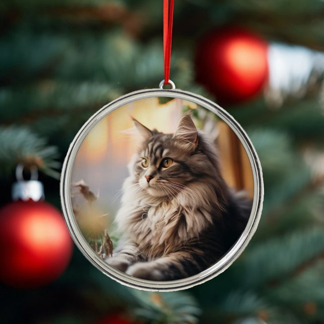 Vacker Fluffy Cat Ornament (Skapare uppladdad)