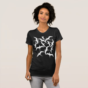 Vacker Flygande Fåglar Mönster T-Shirt Topp
