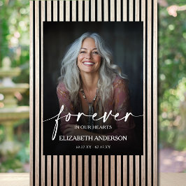 Vacker För evigt i våra hjärtan Foto Minnesmärke Poster