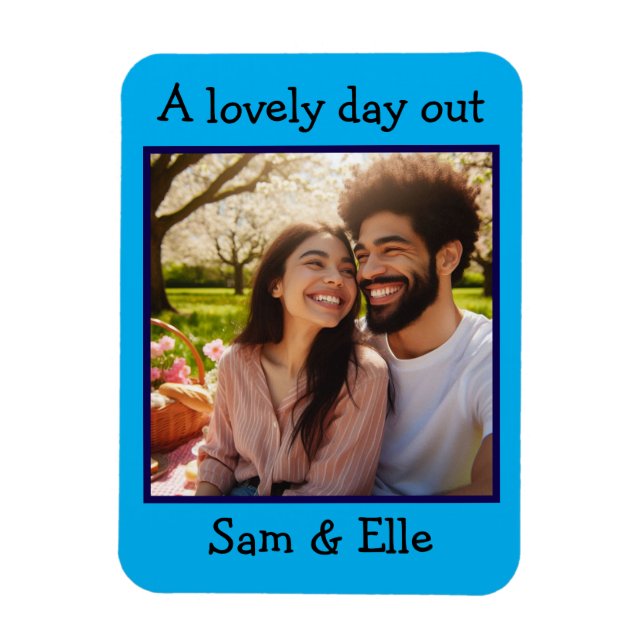 Vacker foto minnessak anpassad magnet (Vertikal)