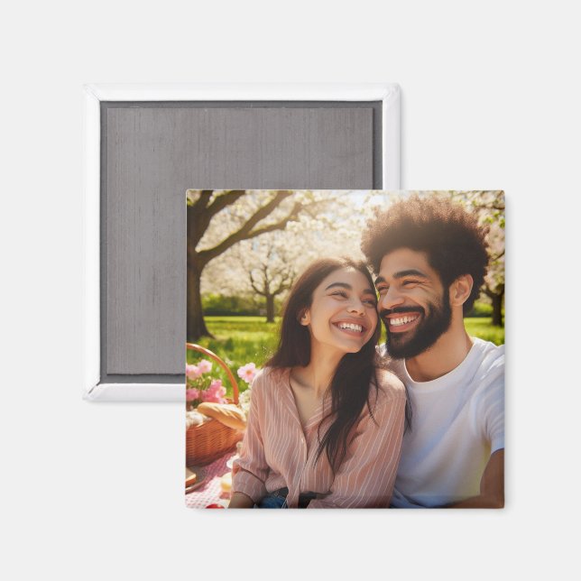 Vacker fotominnessak Anpassad  Magnet (Front/Back)