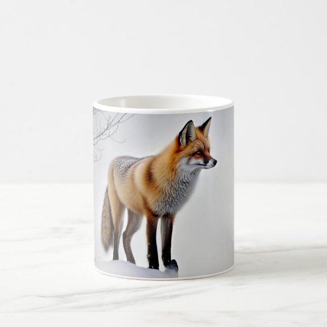 Vacker Fox i Snö Kaffemugg (Center)