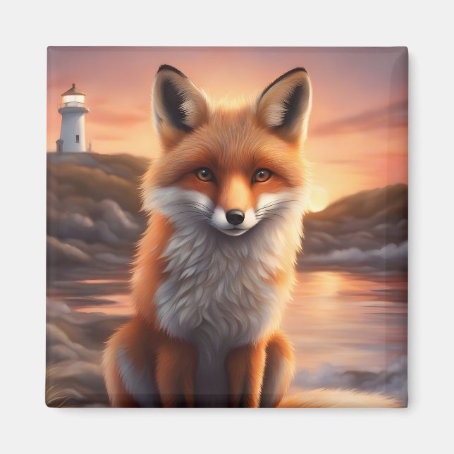 Vacker Fox Magnet (Framsidan)