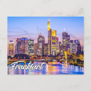 Vacker Frankfurt, Tyskland Vykort