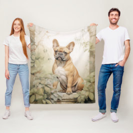 Vacker Frenchie Fleecefilt