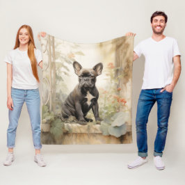 Vacker Frenchie Fleecefilt