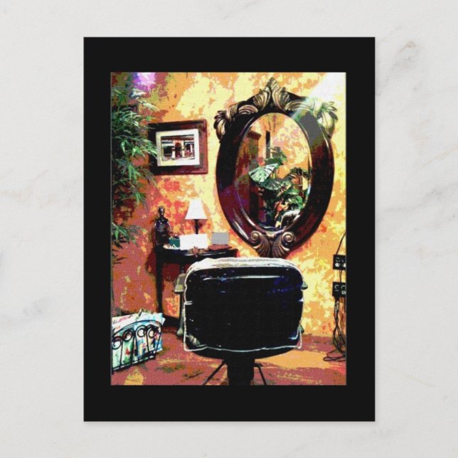 Vacker frisersalong  vykort (Framsida)