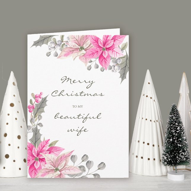 Vacker fru vacker julgran julros kort (Wife Christmas Card. Buy professionally printed or as printable digital download.)