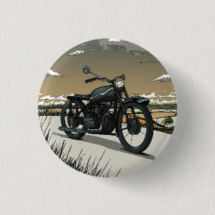Vacker gammal veteranmotorcykel knapp