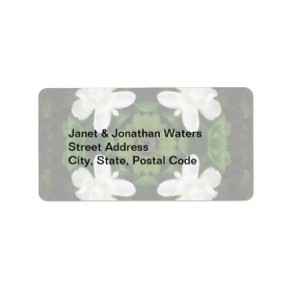 Vacker Gardenia 5 Kaleidoscope 1 Adressetikett